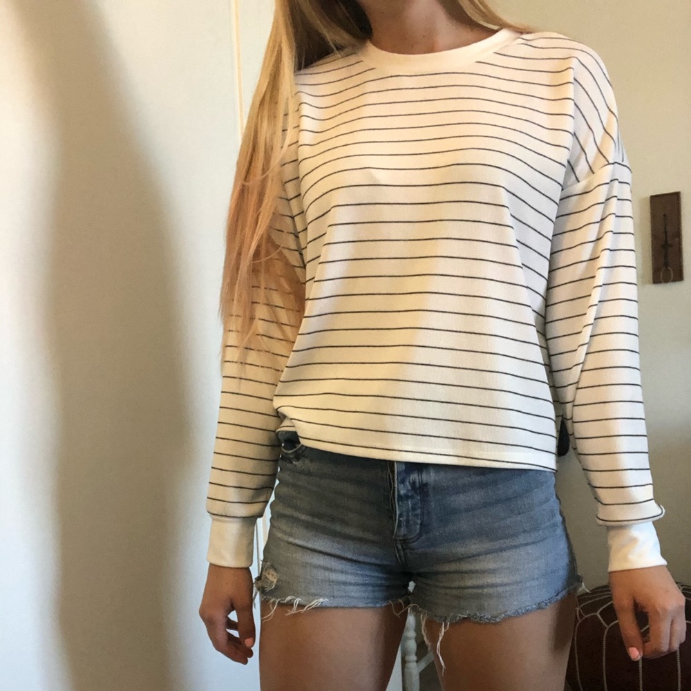 Striped crew neck